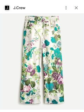 J.Crew  Floral Wide-Leg Pants size 4